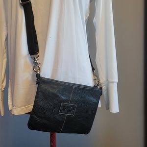 Roots leather crossbody purse